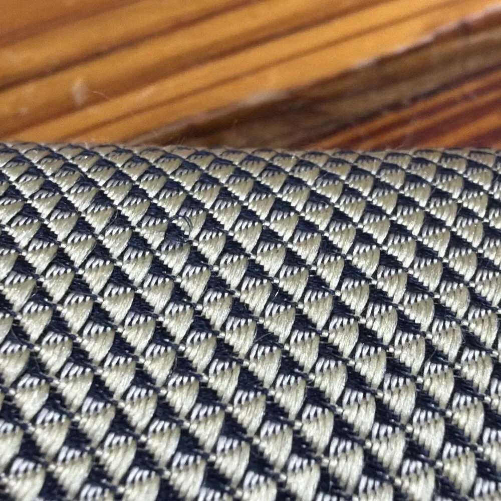 ERMENEGILDO ZEGNA Metallic Gold & Black Woven Silk Tie Made in Italy (Read Desc)